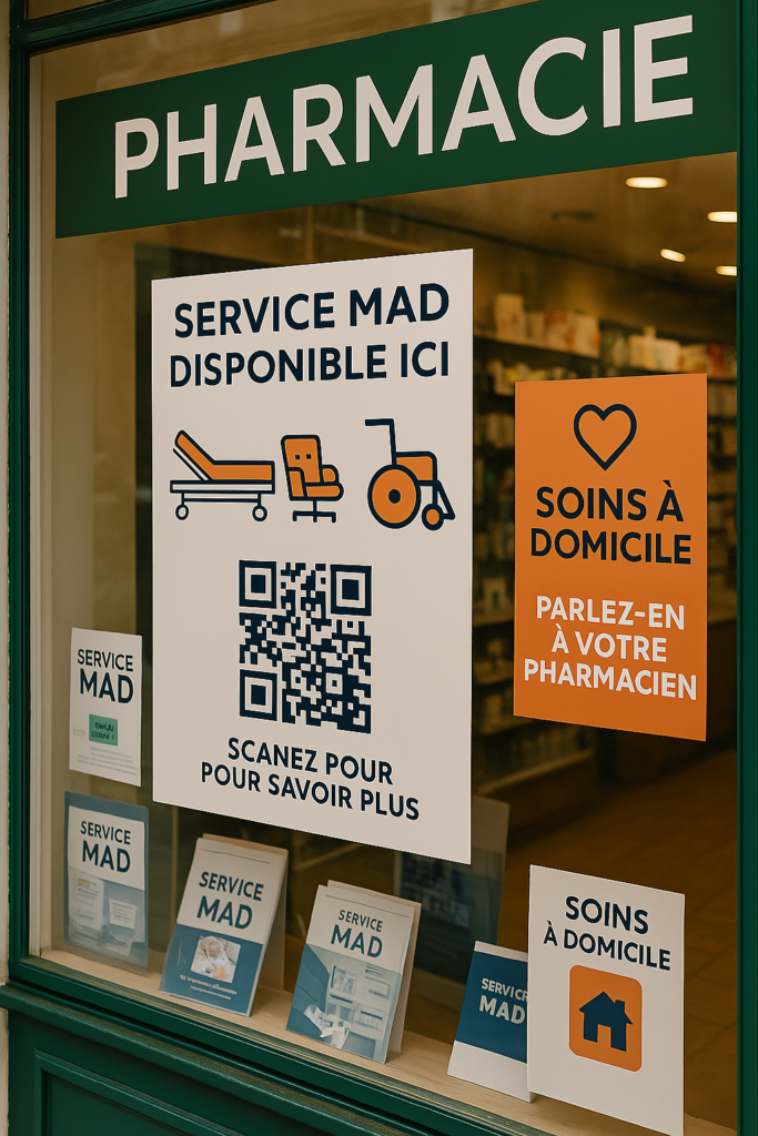 vitrine pharmacie service MAD