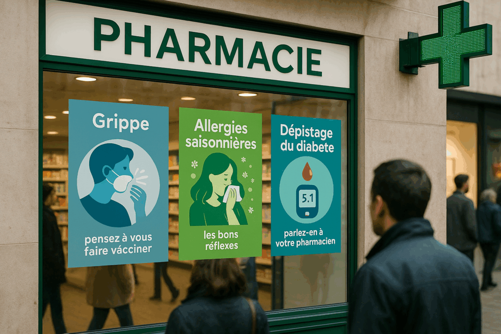 communication pharmacie vitrine santé